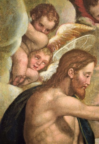 Louis XIII - "Couronnement de la Vierge" école italienne du XVIIe